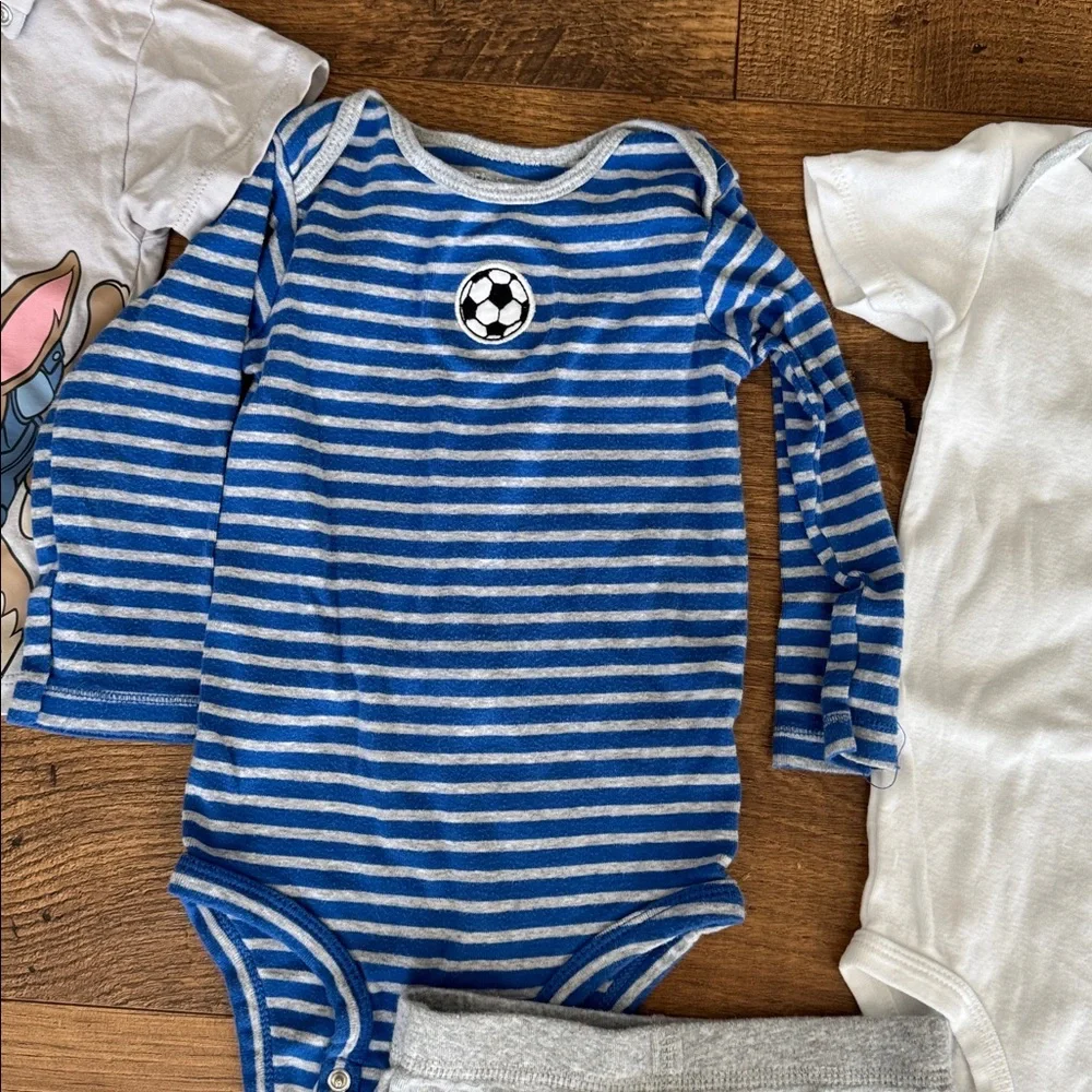 Bundle of 18 month shirt and pants sets, H&M and Carter’s, Paw Patrol / Soccer